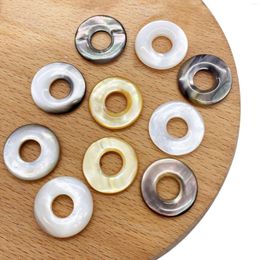 Подвесные ожерелья 1pc 20 мм размер пончики в форме кольца натуральные моря подвески 3 цвета для выбора Diy Серьги для ожерелья