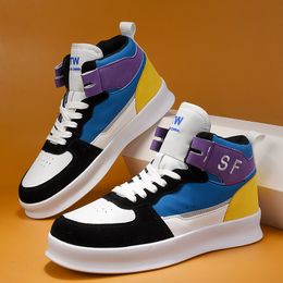 2023 Fashion Mens High Top Sneakers Retro Platform Trainers Men Hip Hop Streetwear Canvas Men Designer Casual Sneakers