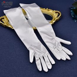 Festive Satin 55cm Long Gloves Luxury Baroque Bridal Glove Wedding Jewelry Accessories VM22