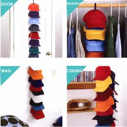 Hooks Adjustable Seamless Over Door Hook Rope Hanging Hat Baseball Cap Rack Holder Organizer Clothing Convenient Accessories Hanger