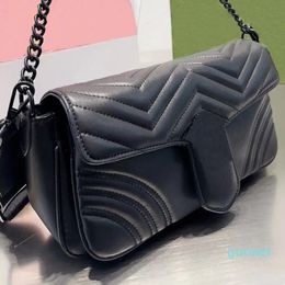 Designer-Fashion women's bag chain shoulder bag V stripe classic logo design handbag 2023