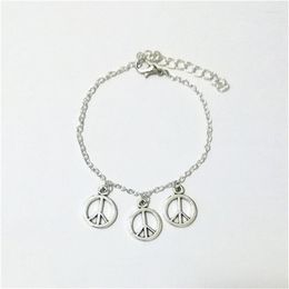 Charm Bracelets Personality Simple Bracelet Peace Sign Symbol Jewellery And Love