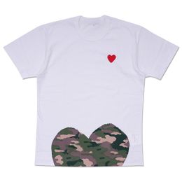 Famous designer t shirt Red Love Hear tees mens womens fashion play couple tshirt casual short sleeve summer t-shirts streetwear hip-hop tops Print clothing #C037