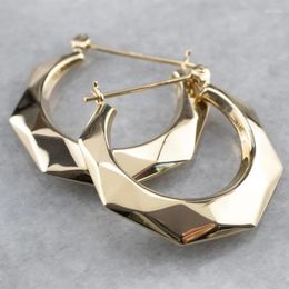 Hoop Earrings Design Gold Color Chunky Earring For Women Gothic Punk Metal Geometry Statement Dangle Earings Large Thick Jewelry