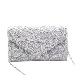 Evening Bag Floral Lace Party Women Clutch Bridal Wedding Purse Handbag Ladies Formal Shoulder s 230320