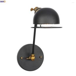 Wall Lamps IWHD Loft Style Swing Long Arm Light Fixtures Bedroom Mirror Stair Industrial Retro Vintage Lamp Sconce Edison LED