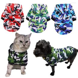 Cat Costumes Camouflage Clothes Hoodies Cool Pet Dog Clothing Gatos Hoody Sweater For Small Medium Cats Dogs Casual Spring Autumn XS-XXL