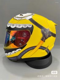 Motorcycle Helmets Full Face Helmet Yellow Motocross Racing Motobike Riding Casco De Motocicleta Four Season