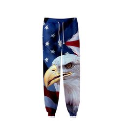 3d Print Men Women Skull Eagle USA National Flag Harajuku Full Length Sweatpants Winter Pants Casual Funny Trousers 009