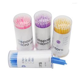 Makeup Brushes 100pcs Disposable Micro Brush Eyelashes Extension Women Tools Mascara Wands MicroBrush Applicator Wand Lashes