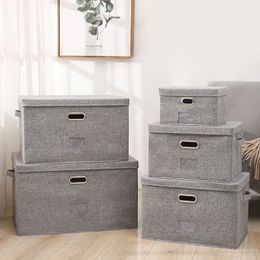 Storage Boxes Bins Home Storage Box Folding For Clothes Toy Children Book Other Big Space Fashion Design Storage Rrganizer Natural Cotton 230321