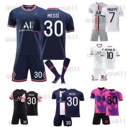 Men's Tracksuits Mens Tracksuits Paris Soccer Jersey Saint Germain Football Shirt Shorts Kids PLAYER Uniforms T240222