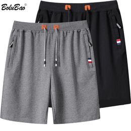 Men's Shorts BOLUBAO Summer Men Casual Shorts Trend Brand Men Solid Colour Cotton Running Shorts Drawstring Shorts Male 230321