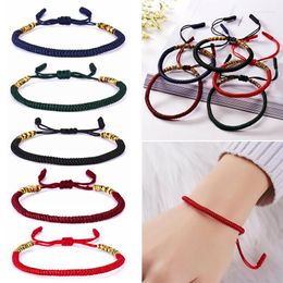 Charm Bracelets 1pc Cotton Rope Handmade Bracelet Lucky Red Bangle Good Luck Wristband Decoration Lovers Friend Gift