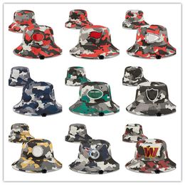 2023 Football Buckets Cap Camo Snapbacks Adjustable Team Bucket Hat All Color Mix Match Order All Caps