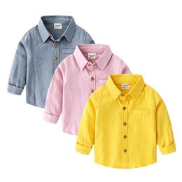 Kids Shirts Kids Clothing Boys Shirts Candy Colors Casual Children Shirts Kids School Blouses Girls Tops Baby Clothes Kids Clothing 2-8Y 230321