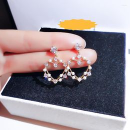 Stud Earrings Exquisite 2023 Hollow Love Temperament Small Pearl Ladies Jewellery 925 Silver Earring