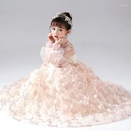 Ethnic Clothing Chiffon Children Baby Chinese Year Clothes Dress Kids Princess Girl Long Party Dresses China Evening Modern Costume Set