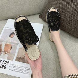 Slippers Large Size Women's Shoes Feet Wide And Fat Sister Single Fisherman Breathable Flat Bottom Half