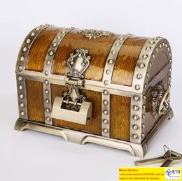 Metal Alloy Treasure Box Chest Jewelry Case Vintage Home Decoration Birthday Gift Treasure Chest Storage Boxes