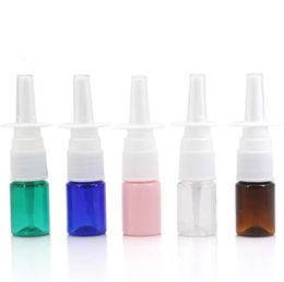 5ml Colourful PET Empty Fine Nasal Spray Mist Plastic Bottle, Cosmetic Nose Spray Bottle dh002