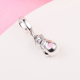 925 Sterling Silver Boxing Glove Dangle Bead Fits European Jewelry Pandora Style Charm Bracelets