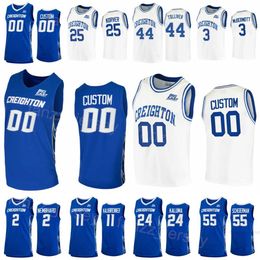 Basketball College 11 Ryan Kalkbrenner Jerseys Creighton Bluejays 23 Trey Alexander 55 Baylor Scheierman 2 Ryan Nembhard 24 Arthur Kaluma Fredrick King Team NCAA