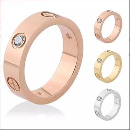 wedding rings love screw ring womens mens classic luxury titanium steel gold plated Jewellery gold silver rose never fade 4 5 6mm unique engagement designer ring