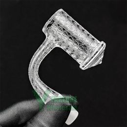 Diamond Base Engraved Faceted Quartz Banger Full Weld Bevelled Edge Diamond Etching Dab Nail 10mm 14mm Seamless YAREONE Wholesale