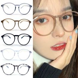 Sunglasses 2023 Unisex Retro Round Myopia Glasses Frame For Women Against Blue Light Man Plain Simple Fashionable Lightweight
