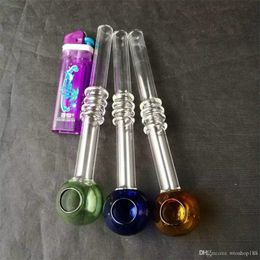 Three straight cooking pot Wholesale Glass bongs Oil Burner Glass Water Pipes Oil Rigs Smoking