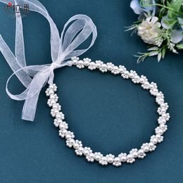 Festive Supplies Youlapan Pealrs Bridal Belt Handmade Beaded Rhinestone Pearl Jewelry Wedding Dress Waist Cover Silver Alloy Diamond Waist Chain S132