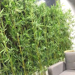 Decorative Flowers 10pcs 1M 120cm Simulated Bamboo Fake Green Plant Artificial Landscape Indoor Screen Partition Decoration