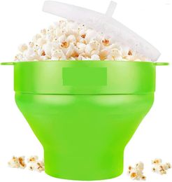 Bowls Microwave Popcorn Maker Foldable DIY Silicone Bowl Baking Tools High Temperature Bucket Kitchen Tool Accessories