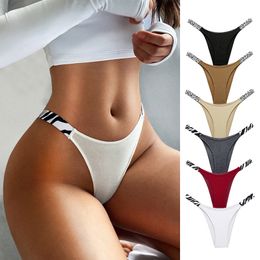 In Bulk Women's Sexy Underwear Panties Half-pack Hip Zebra Pattern Side Female Cotton Underpants Thong Briefs