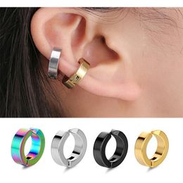 Hoop Earrings 1 Piece Gothic Ear Clip For Men/Women Stainless Steel Painless Non Piercing Fake Jewelry Gifts