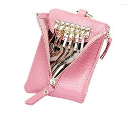 Wallets Genuine Leather Coin Purses Women's Small Change Money Bags Key Holder Case Mini Functional Pouch Zipper Card Wallet J12