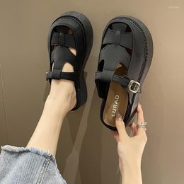 Slippers Fashionr Flats Women Summer Sandals Shoes 2023 Beach Slingback Platform Flip Flops Trend Bohemian Zapatos