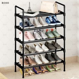 Other Housekeeping Organisation Simple Shoe Rack Metal Shelf Footwear Living Room Space Saving s Organiser Stand Holder Black 230320