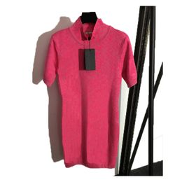 Vestido casual designer feminino malha de alta elasticidade