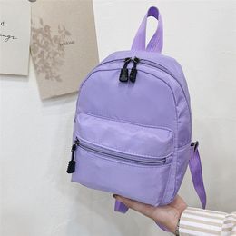 School Bags Mini Women's Backpacks Trend Nylon Female Bag Small White Rucksack For Teen Girls Casual Backpack Mochila