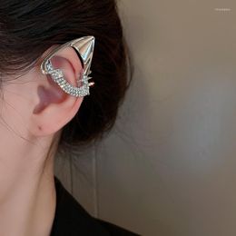 Backs Earrings Korean Fashion Sparkling Crystal Elf Clip For Women Egirl Party Cosplay Cross Star Fake Piercing Earring Y2K Jewellery