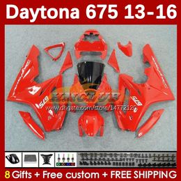 Motorcycle Fairings For Daytona 675 675R red factory 2013-2016 Bodywork 166No.26 Daytona675 13 14 15 16 Body Daytona 675 R 2013 2014 2015 2016 OEM MOTO Fairing Kit