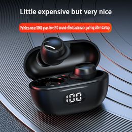 T58 popular private model wireless Bluetooth Earphones digital display call noise reduction mini bean-type BT headset