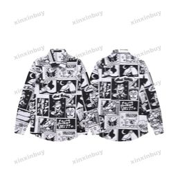 xinxinbuy Men designer Tee t shirt 23ss Paris bird pattern print short sleeve cotton women Black White blue yellow M-2XL