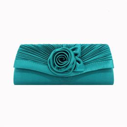 Evening Bags Ladies Satin Clutch Fashion Wedding Solid Color Party Bridal Bag Wallet Bolso De Embrague 230320