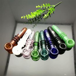 Hookahs Coloured 3-wheel cartoon logo glass pipe Wholesale Bongs Oil Burner Pipes Water Pipes Glass