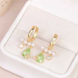 Charm 2023 New Bowknot Pearl Five pointed Star Plated 18K Gold Earrings Versatile Zircon Fresh Student Fashion Earrings Party Jewellery G230320