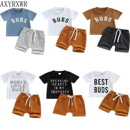 Clothing Sets Baby Clothes Set Summer Casual Cotton Short Sleeve Tops Tshirts Shorts For Boy Set Toddlers 2pcs Kid Baby Sport Outfit Clothing Z0321