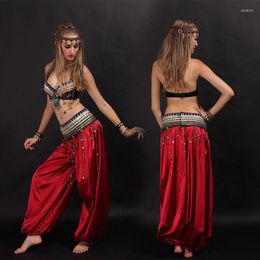 Stage Wear Classical Women Egyptian Belly Dance Costume Bra Belt Pants 3 Pieces Ladies Tribe Dancing Oriental Sari Clothing